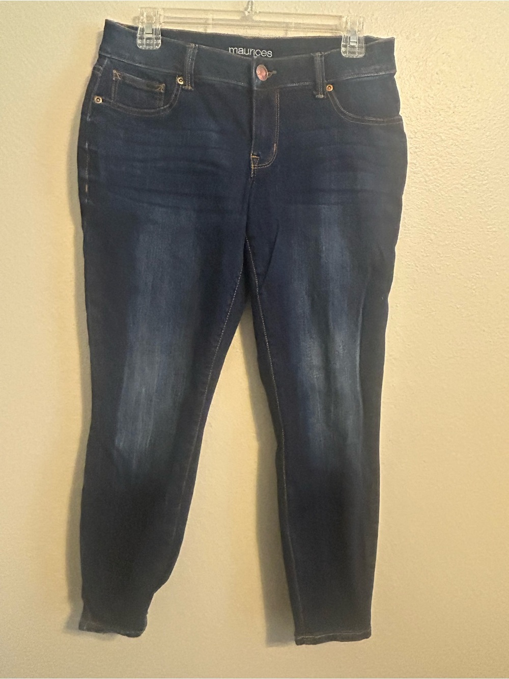 Maurices Women's Dark Indigo Skinny Jeans size medium short